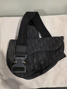 Christian Dior Oblique Jaquard Saddle Bag